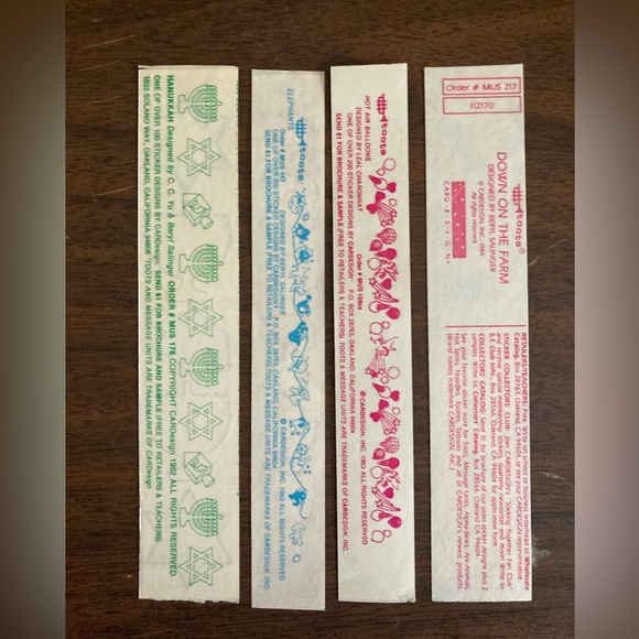 4 vintage 80’s Toots sticker strips - Picture 2 of 2